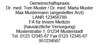 Colop Printer Arztstempel m. individuellem Text WEISS SCHWARZ